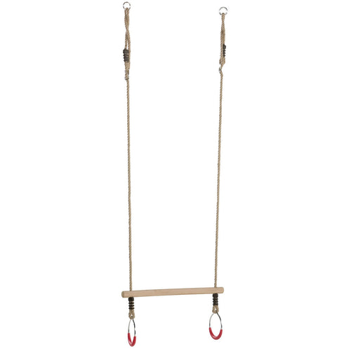 Ring trapeze with metal rings