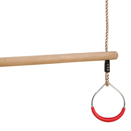 Ring trapeze with metal rings