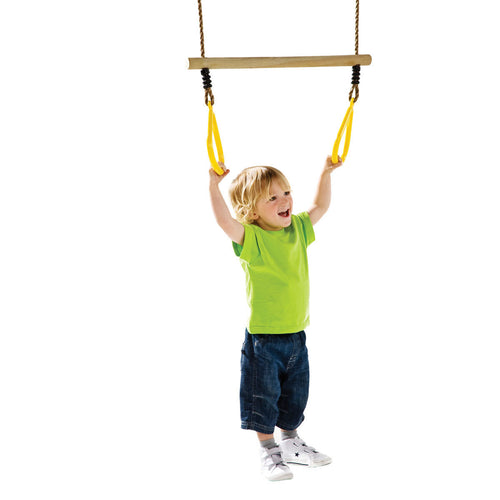 Ring trapeze with plastic rings