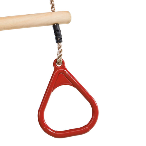 Ring trapeze with plastic rings