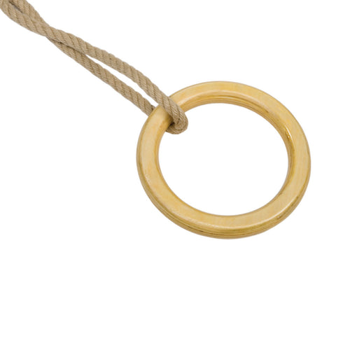 Wooden gym rings