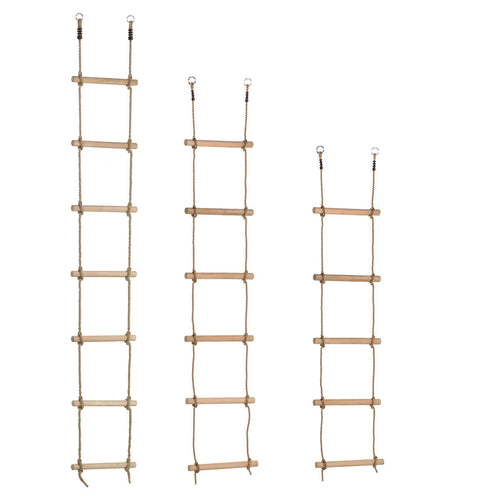Wooden rungs rope ladder
