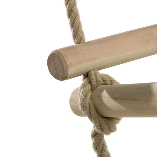 Wooden rungs rope ladder