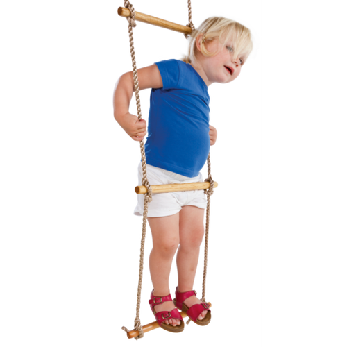 Wooden rungs rope ladder 'light'